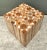 Wood Vintage Natural Wood Block Accent Table For Sale - Image 7 of 18