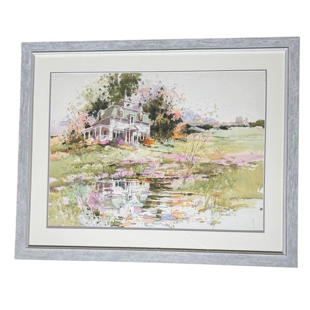 Abstract Late 20th Century Original Signed Marilyn Simandle Painting For Sale - Image 3 of 10