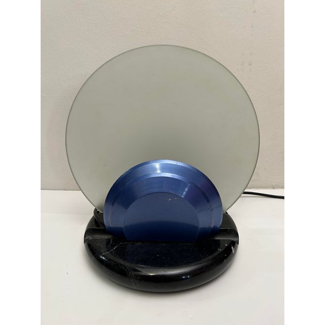 Black Gong Lamp by Bruno Gecchelin for Skipper, 1980s For Sale - Image 8 of 11