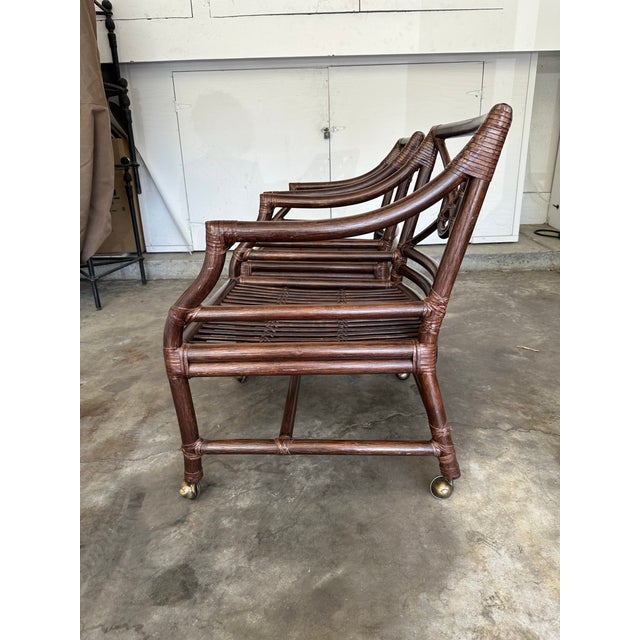 McGuire 2000s Pair of McGuire Target Back Chairs For Sale - Image 4 of 12