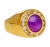 Contemporary GIA Certified No Heat 3.50 Carat Pink/Purple Star Sapphire and Diamond Dome Ring For Sale - Image 3 of 8