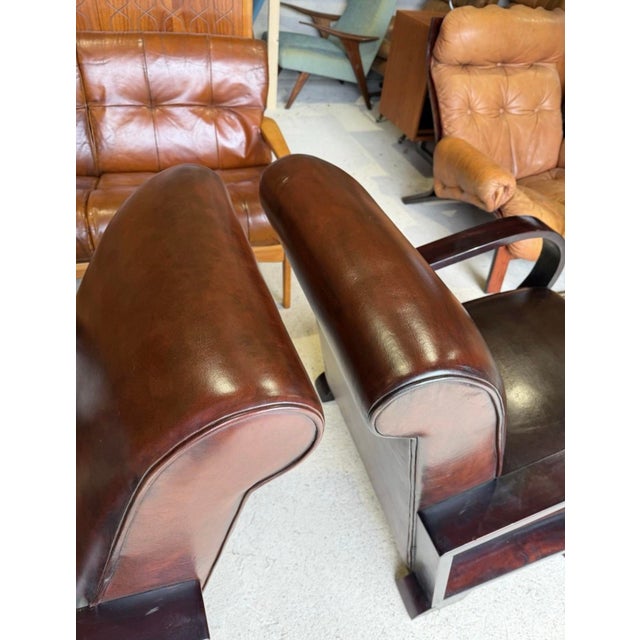 Wood Art Deco Chairs by Jindřich Halabala, Set of 2 For Sale - Image 7 of 18