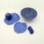 Blue Ceramics by N. Lebrun for Fond d'Atelier, Belgium, 1970s, Set of 5 For Sale - Image 12 of 14