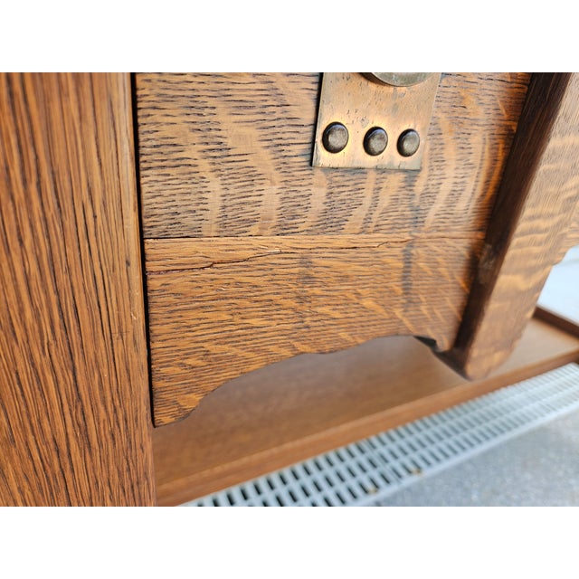 Arts and Crafts Mission Oak Desk -Attributed to Imperial Furniture For Sale - Image 14 of 14