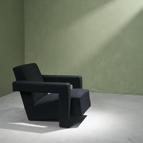 Early Utrecht Chair in Black Upholstery by Gerrit Thomas Rietveld for Metz & Co., 1936 For Sale - Image 13 of 13