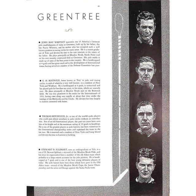 International Polo Covering Its Annual Fall Tournament September 1931 Program For Sale - Image 14 of 17