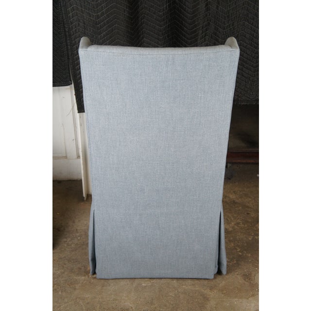 Early 21st Century 4 Gabby Home Cumberland Armless Light Blue Modern Wingback Dining Chairs Schd693 For Sale - Image 5 of 12