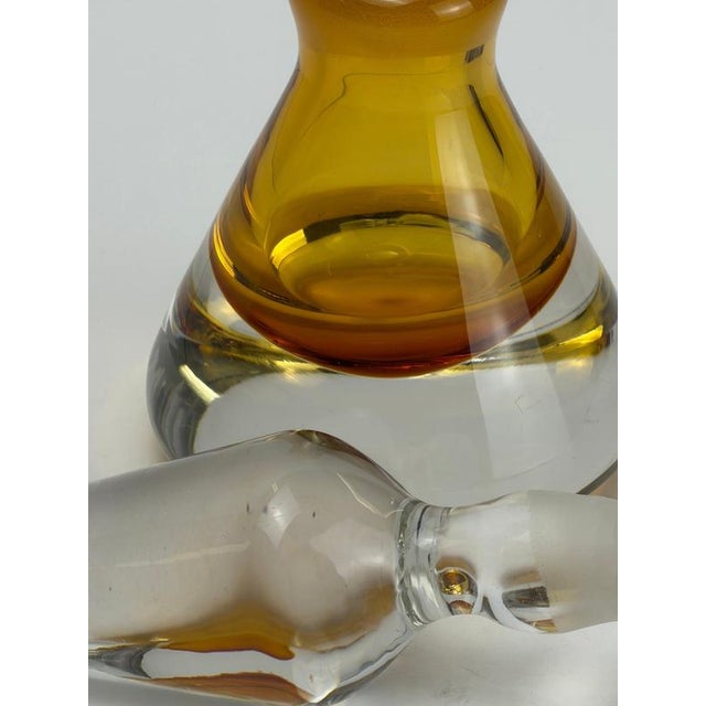 A substantial mid-century Murano glass perfume bottle, dating to the 1960s and attributed to Seguso. Handcrafted in Italy,...