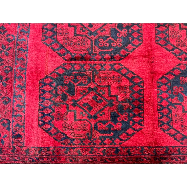 Vintage Afghan Turkmen Ersari Elephant Foot Rug - 10'7" X 7'3" For Sale - Image 4 of 13