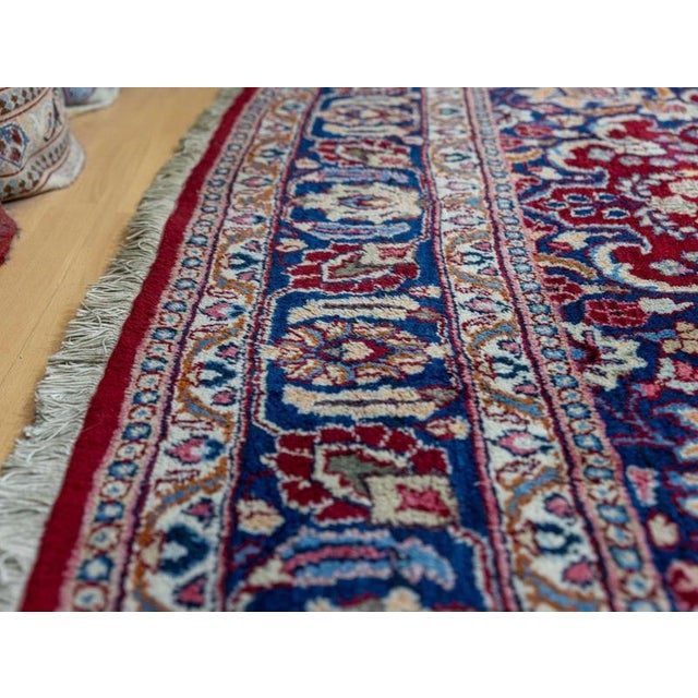 Hand-Knotted Sabzevar Rug in Wool For Sale - Image 15 of 16