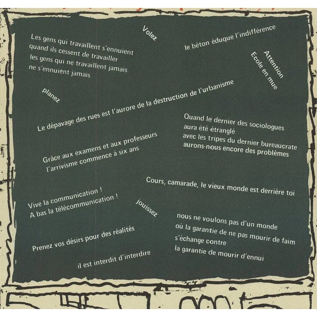 Artist: Pierre Alechinsky Title: L'imagination Prend Le Pouvoir Year: 1968 Signed: No Medium: Offset Lithograph Paper...