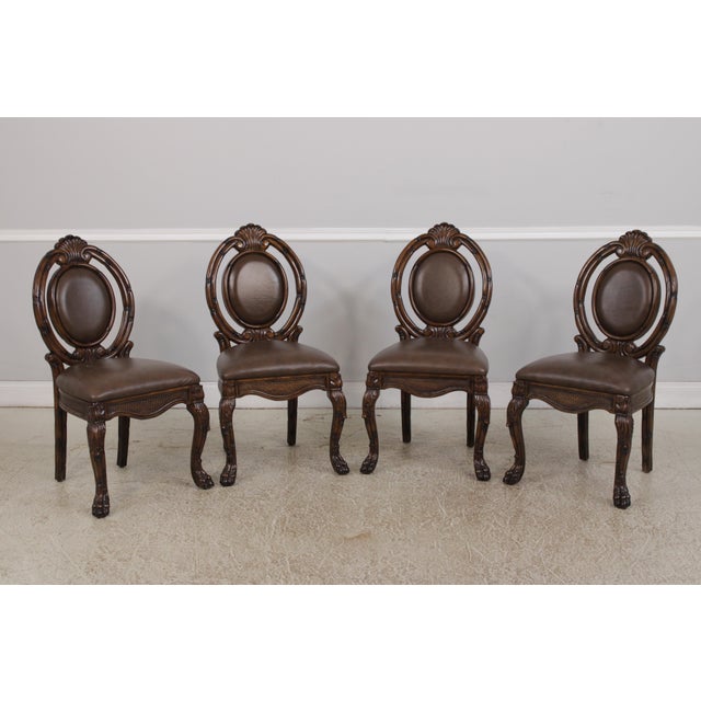 Hooker Leather Top Games Table & 4 Chair Gaming Set For Sale - Image 10 of 18