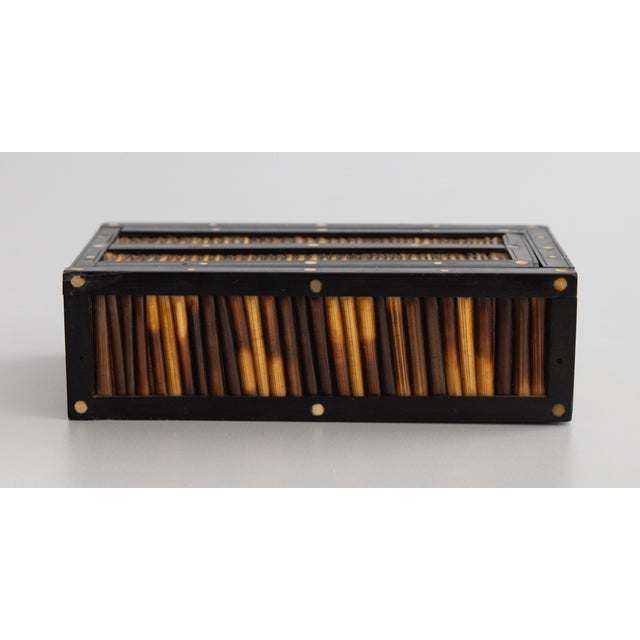 Late 19th Century Antique Anglo Indian Ebony & Porcupine Quill Box For Sale - Image 5 of 11