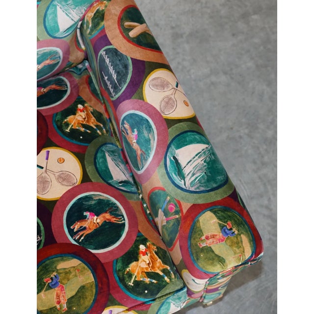Set of Mulberry Silk Velvet Sporting Life Scroll Arm Armchairs from George Smith For Sale - Image 9 of 18