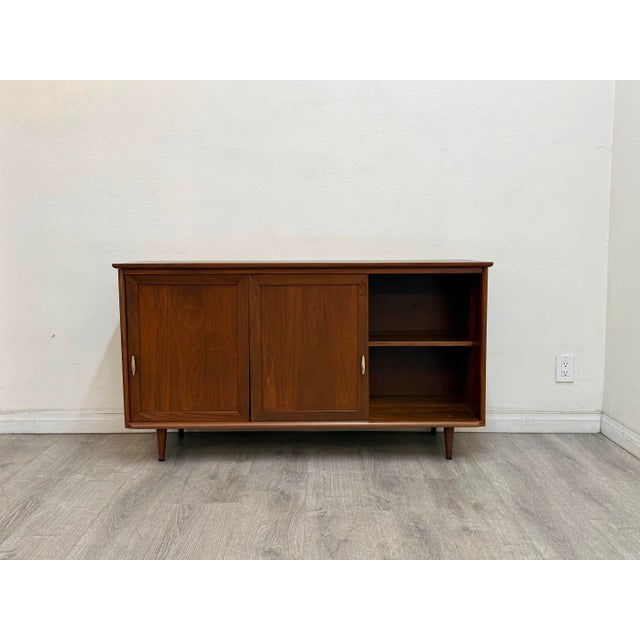 Mid Century Modern Walnut Credenza For Sale - Image 10 of 12