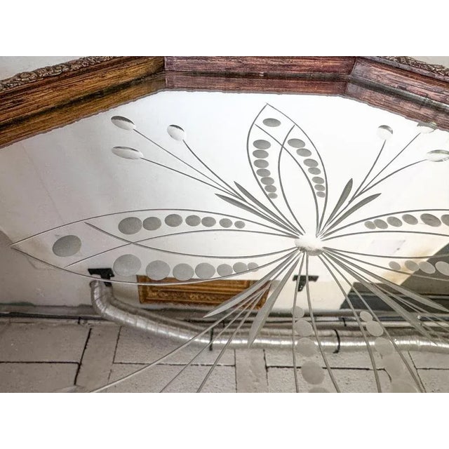 Metal French Art Deco Tray in Beveled Mirror, 1940 For Sale - Image 7 of 13