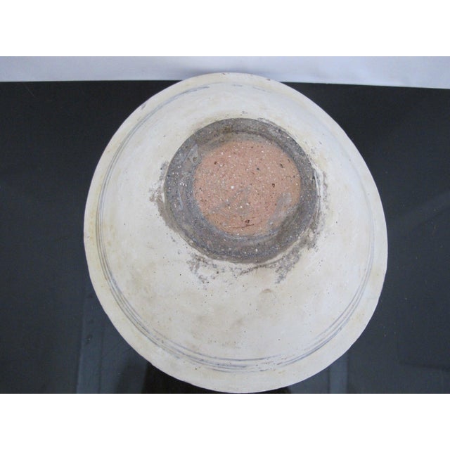 Southeast Asian Thai Sukhothai Style Antique Blue Gray Stoneware Pottery Bowl For Sale - Image 10 of 11