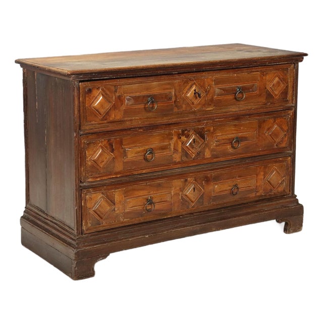 Baroque Chest of Drawers in Walnut For Sale