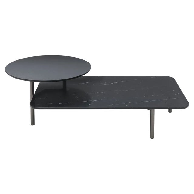 Nero Marble Bitop Coffee Table by Rodolfo Dordoni For Sale