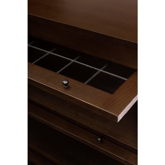 Mission Craftsman Style Oak Barrister Bookcase - Walnut Stain For Sale In Chicago - Image 6 of 7