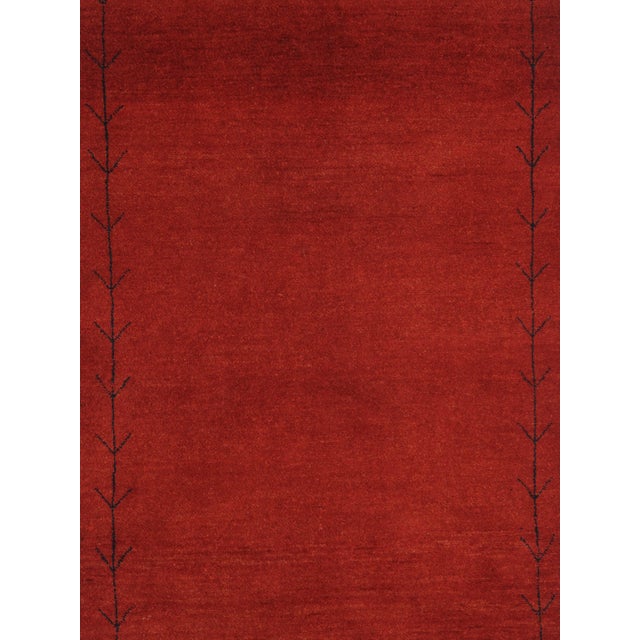 Contemporary Vintage Hand-Knotted Persian Gabbeh Runner 2'8" X 13'1" For Sale - Image 3 of 5