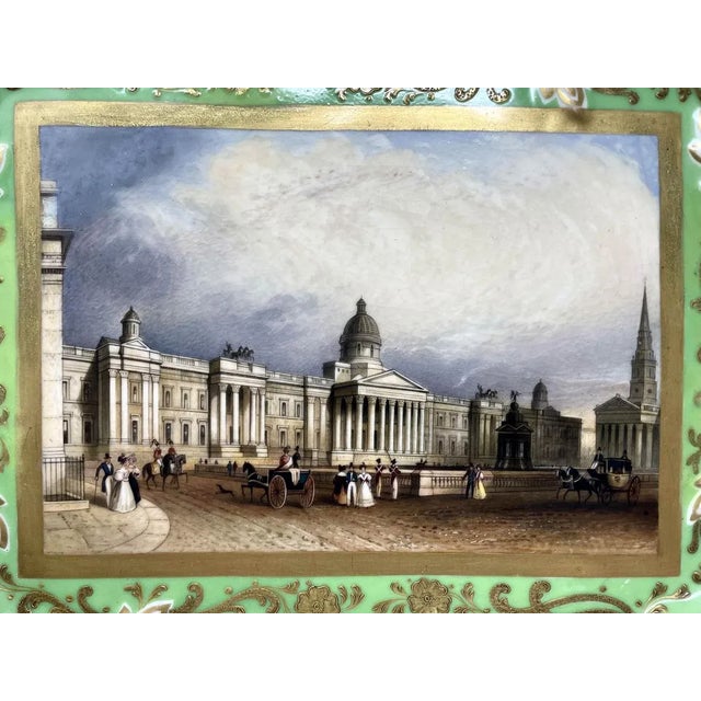 Traditional Antique Regency Chamberlains Worcester Plate Centerpiece National Gallery London For Sale - Image 3 of 8