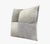 This square throw pillow is crafted from four pieces of high-quality leather in varying shades of gray, seamlessly...