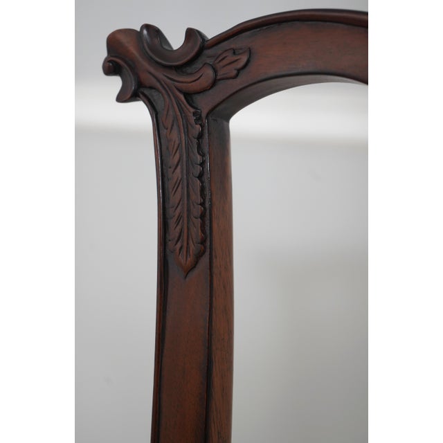 Wood Set of 8 Henredon Chippendale Mahogany Dining Room Chairs For Sale - Image 7 of 18