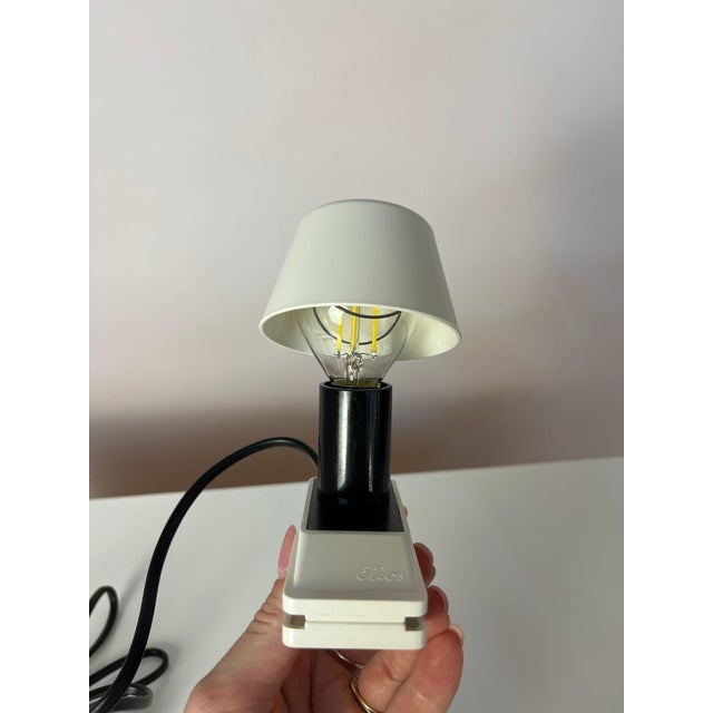 White Clamp Lamp with Metal Shade from Elios For Sale - Image 10 of 11