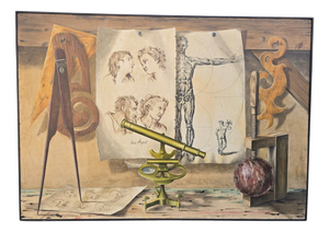 Lucien Mathelin, Figurative Composition, Mid-20th Century, Oil Painting on Panel
