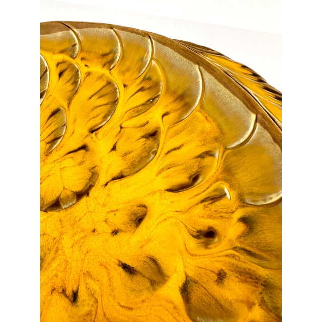 Mid Century 1960's California Hand Painted Burnt Orange Fish Platter For Sale In Little Rock - Image 6 of 8