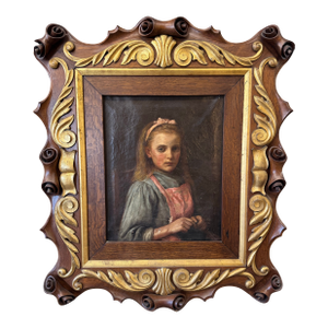 “Alice in Wonderland” Portrait, Oil Painting, Circa 1800s