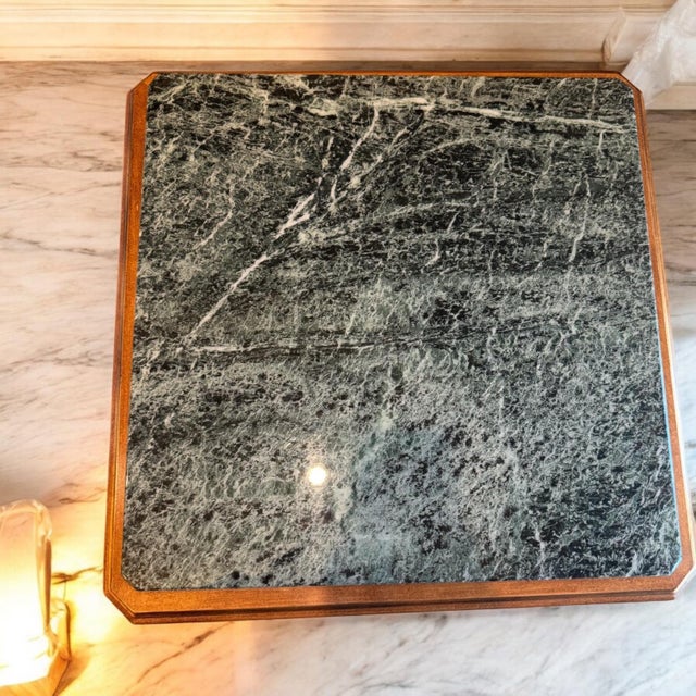 1990s Italian Galimberti Lino Neoclassical Revival Swan Marble Top 3p Coffee Table Set For Sale - Image 4 of 8