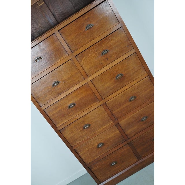Antique French Oak Filing Cabinet, 1920s For Sale - Image 14 of 18