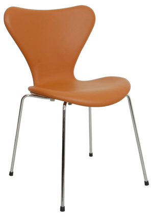 Series Seven Chair Model 3107 in Brown Leather by Arne Jacobsen for Fritz Hansen, 2000s