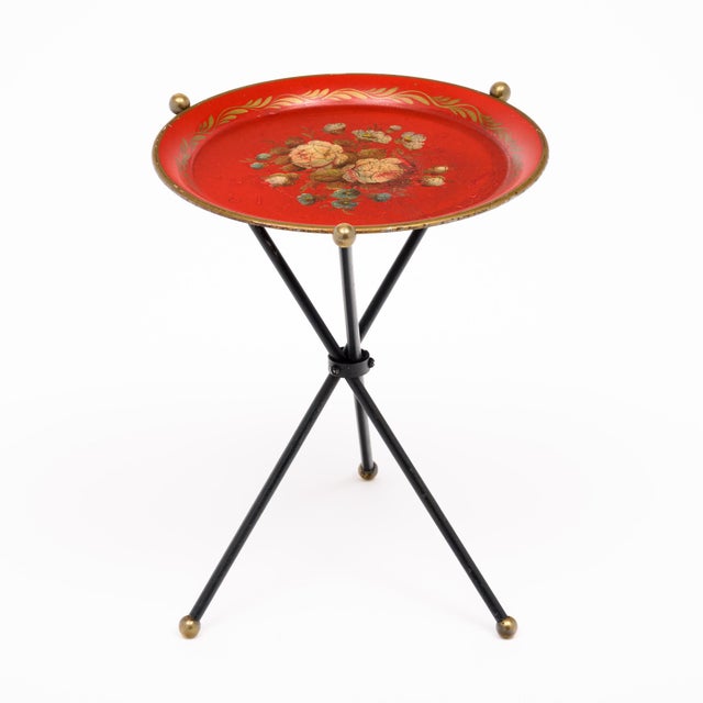 Art Deco Art Deco Period French Folding Tea Tray Table, Circa 1940 For Sale - Image 3 of 9