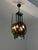 Metal Six-Light Chandelier in Brass and Nile Green Murano Glass, 1960s For Sale - Image 7 of 14