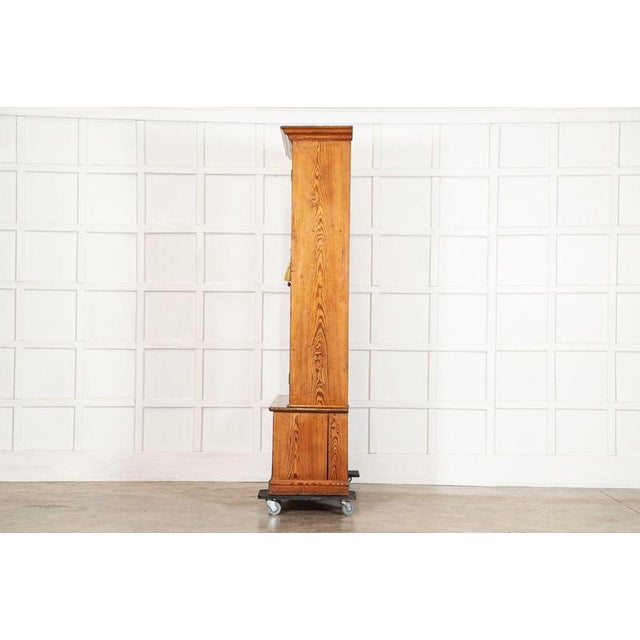 Wood 19th Century English Glazed Pine Bookcase, 1880 For Sale - Image 7 of 17