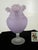 1970s 1970s Glass Vase Large 13" Victorian Purple Mouth Blown Frosted with Ruffle Top For Sale - Image 5 of 10