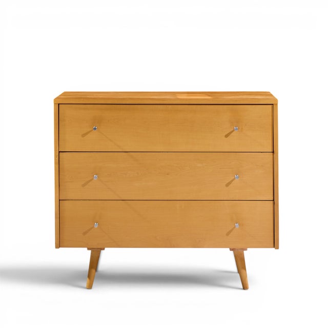 Paul McCobb for Planner Group Mid Century Maple 3-Drawer Dresser This chest of drawers measures: 36 wide x 18 deep x 31.25...