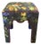 Mackenzie Childs Covent Garden Upholstered Ottoman / Parsons Stool / Vanity Chair For Sale