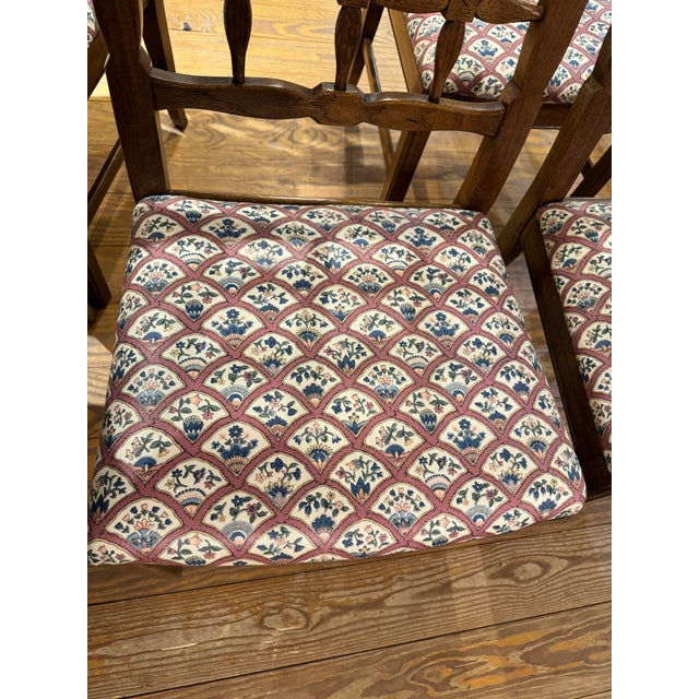 Set of 6 Vintage Fretwork Dining Chairs. (5 Side Chairs and 1 Arm Chair) For Sale - Image 11 of 12