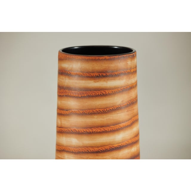 Ceramic Tall Artisan Studio Ceramic Vase with Layered Earth-Tone Glaze For Sale - Image 7 of 18