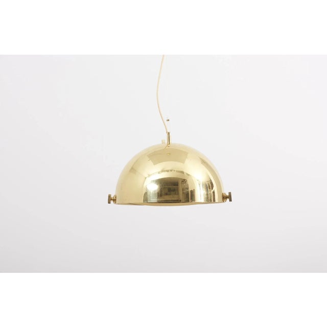 Large Adjustable Brass Pendant Lamp Attributed to Münchner Werkstätten, Germany, 1950s For Sale - Image 4 of 18