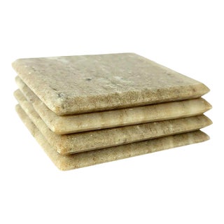 Square Marble Coasters- Set of 4 For Sale