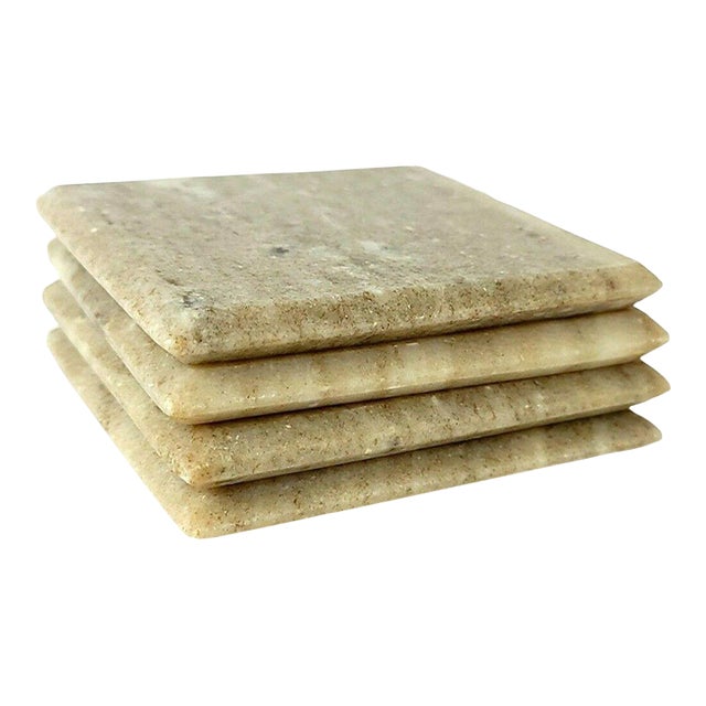 Square Marble Coasters- Set of 4 For Sale