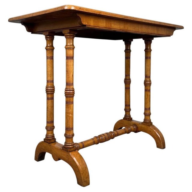 19th Century Antique English Oak Side Table For Sale - Image 10 of 10