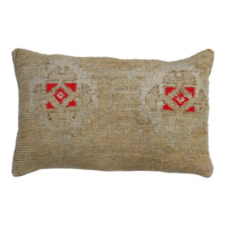 Large Turkish Beige Red Pillow For Sale
