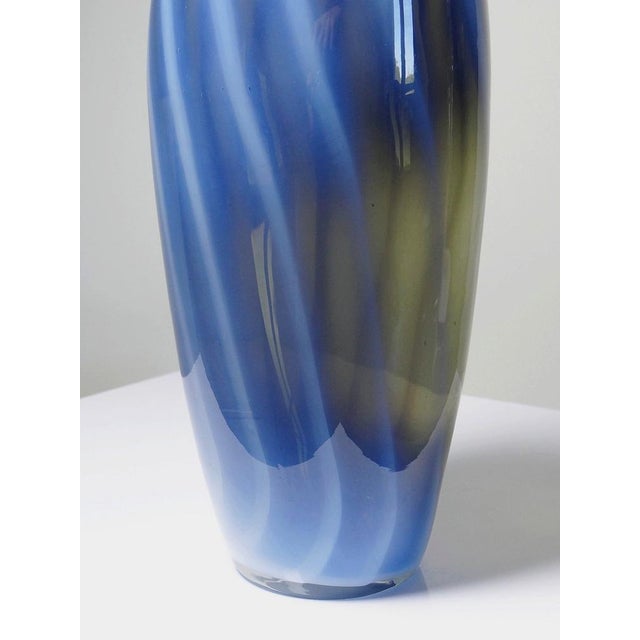 Vintage Murano Smoked Glass Vases Lined with Opaline Glass, 1980s, Set of 2 For Sale - Image 16 of 18