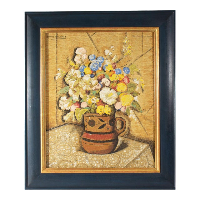 “Flores” Serigraph Print by Alfredo Ramon Martinez For Sale